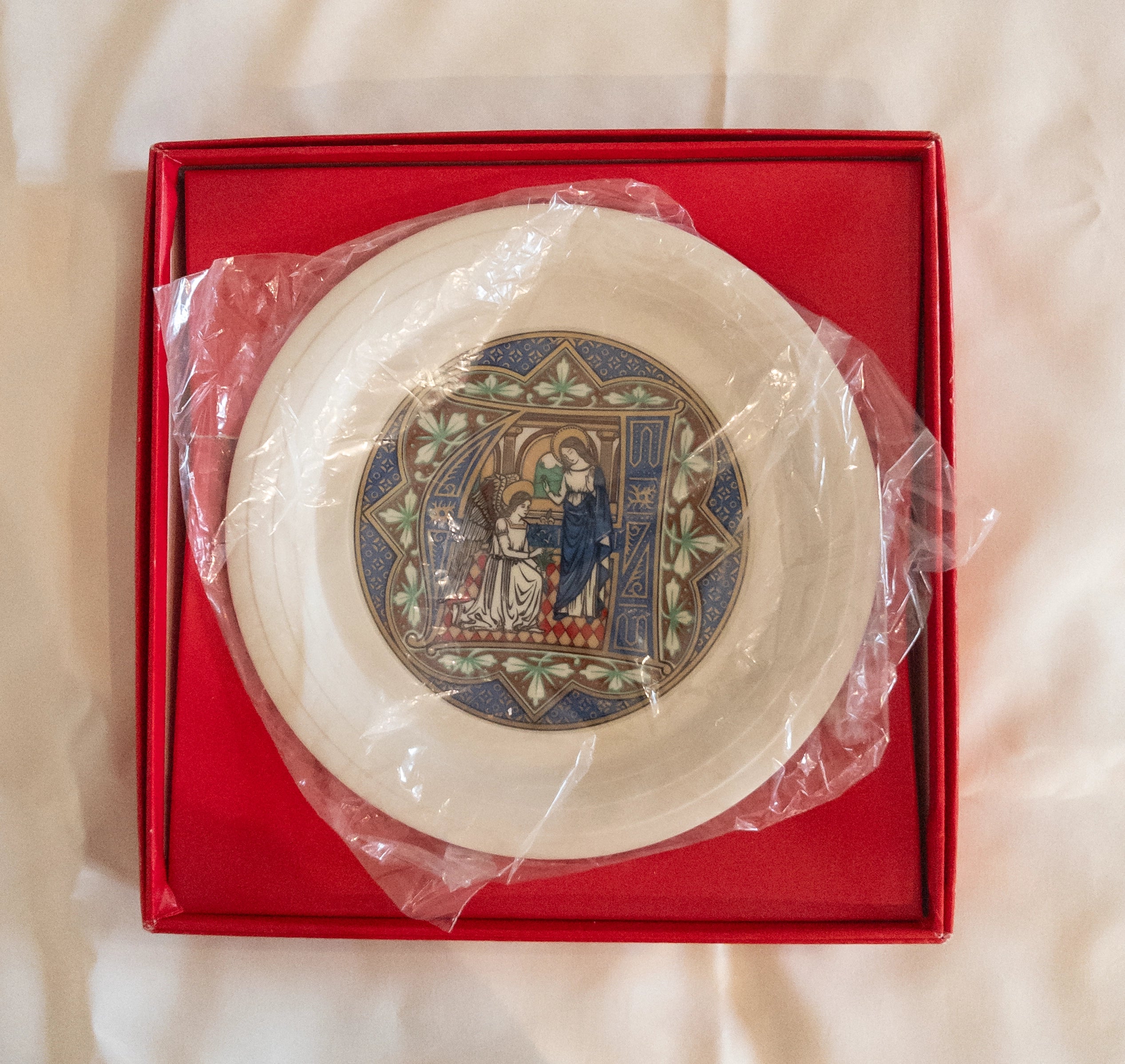 Коллекционная рождественская декоративная тарелка Hornsea «The Angel», 1986 г.