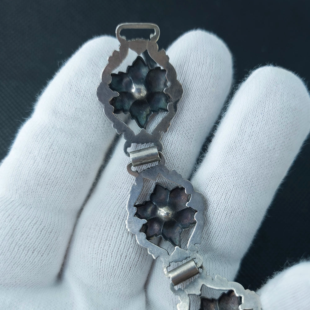 Редкий винтажный серебряный браслет Швеции, 1954 г. — Gustaf Dahlgren & Co, Мальмё (26 г)