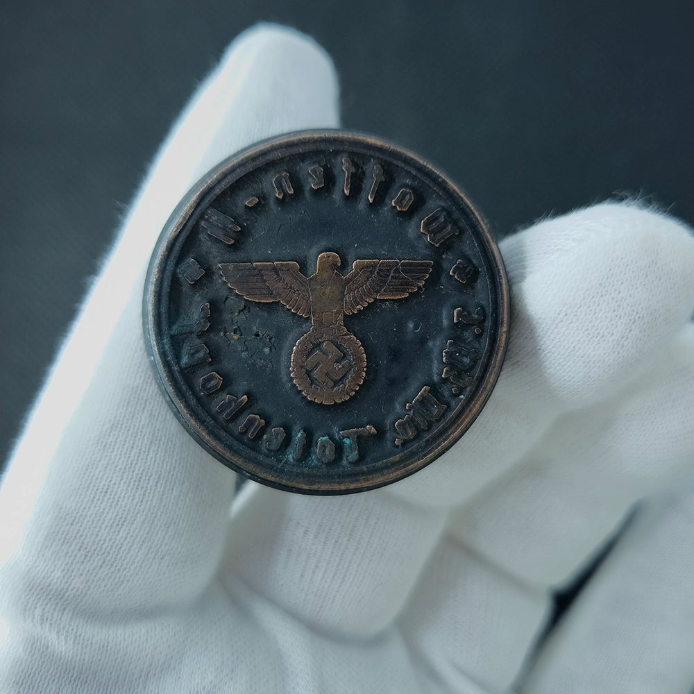 Старинная канцелярская печать с немецкой символикой, послевоенная копия (1945–1950-е)