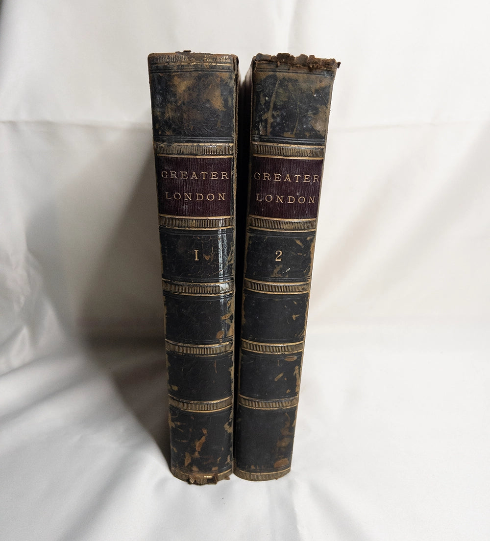 Cărți antice „Greater London” 1898 – 2 volume originale