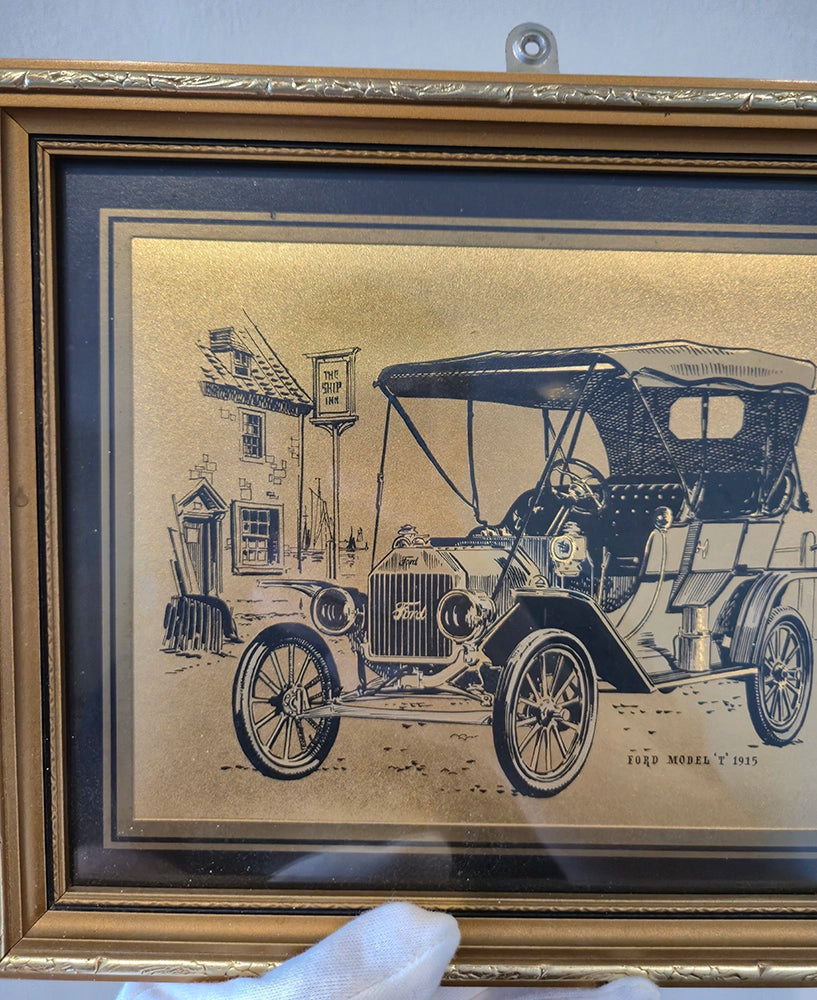 Винтажная декоративная литография «Ford Model T, 1915» в раме