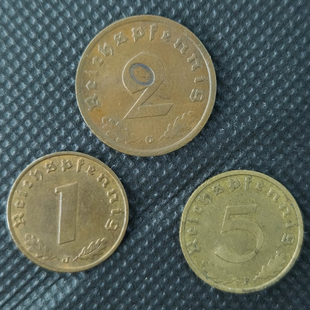 Лот из 3 монет — Германия (Третий рейх), 1938–1939 гг.