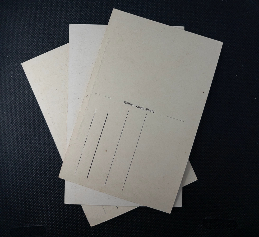 Лот старинных почтовых открыток Maison-Carrée, Франция (наводнение 1931 г.)