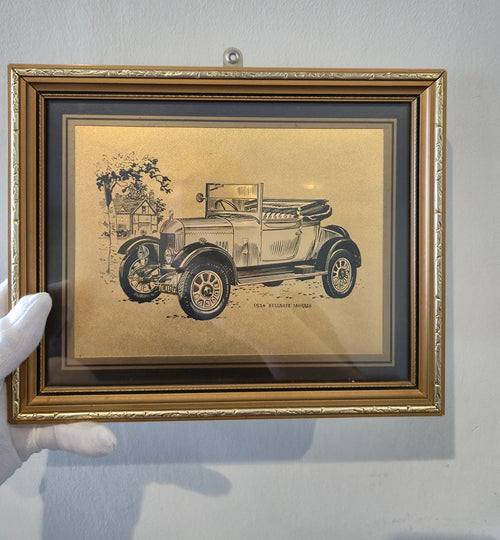 Винтажная декоративная литография «Bullnose Morris, 1924» в раме