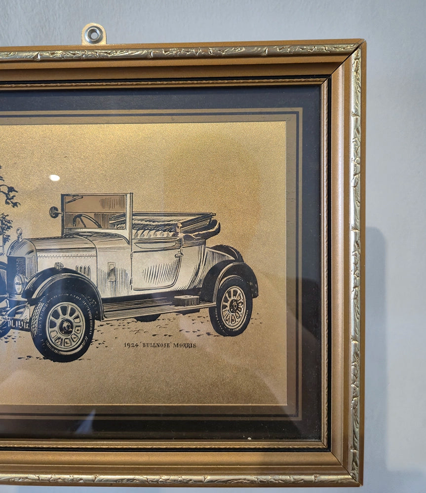 Винтажная декоративная литография «Bullnose Morris, 1924» в раме