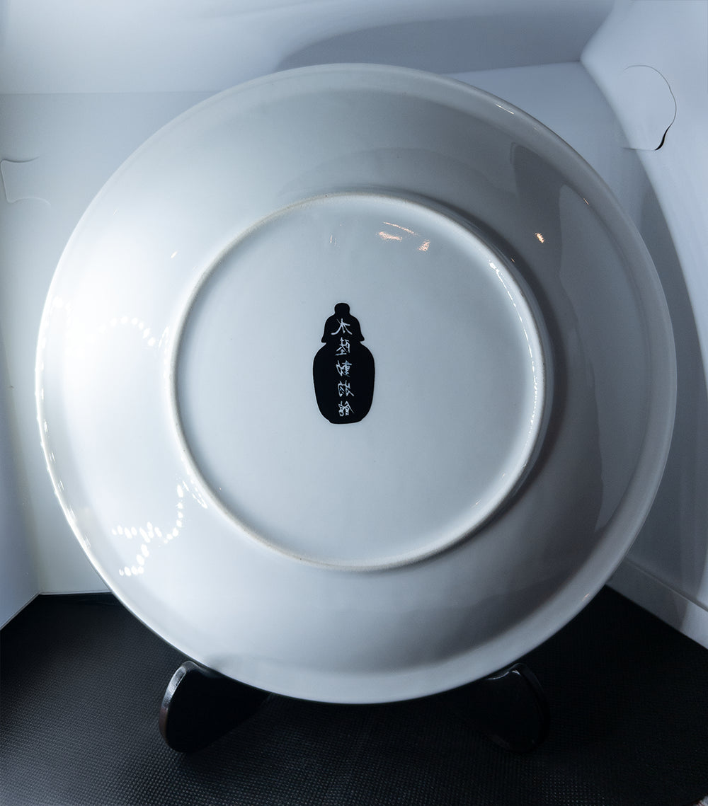 Декоративная фарфоровая тарелка с традиционным китайским сюжетом, ручная роспись