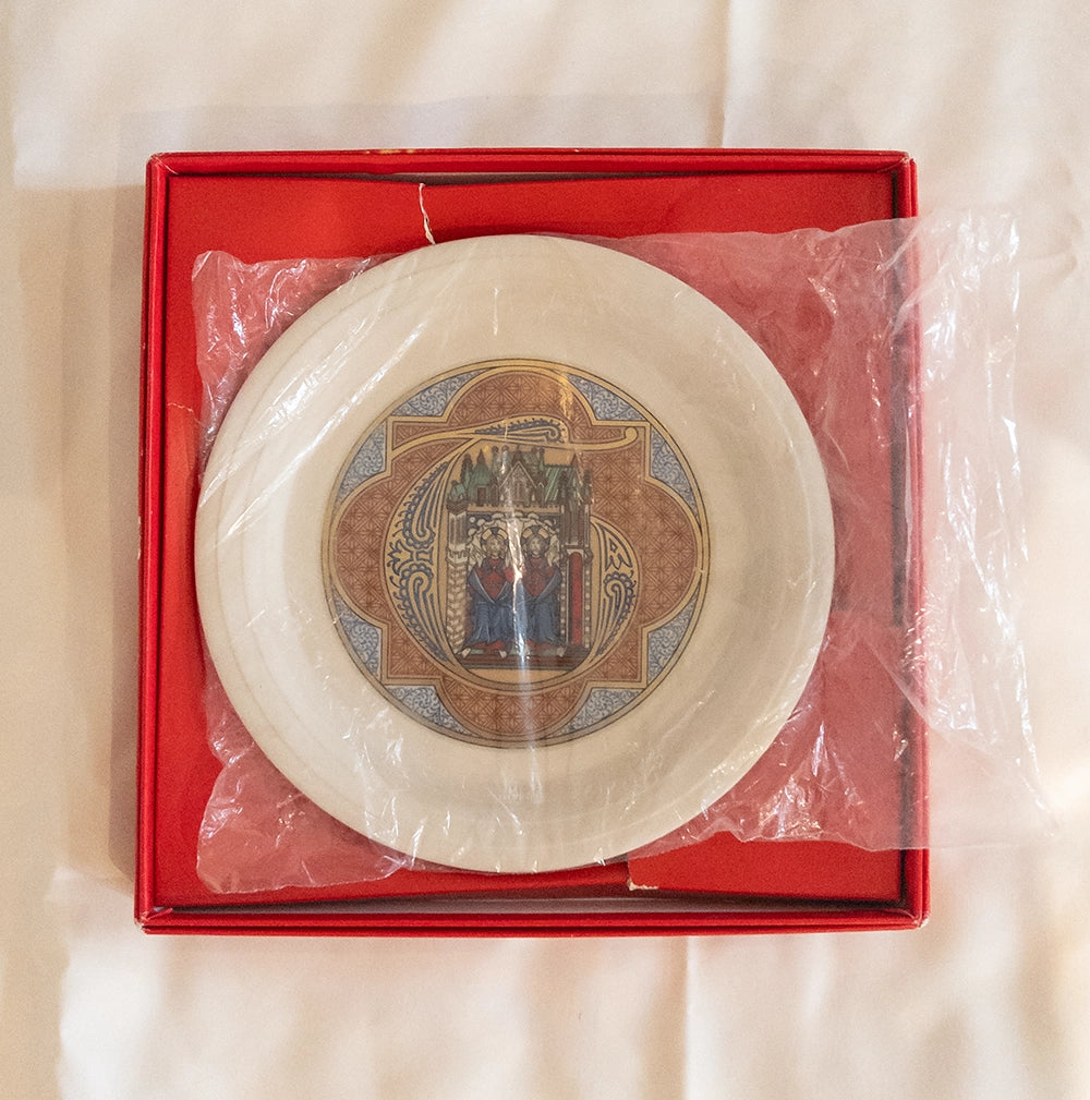 Коллекционная рождественская декоративная тарелка Hornsea «The Trinity», 1984 г.