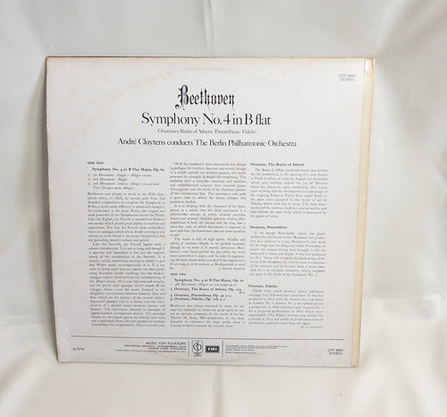 Виниловая пластинка Beethoven – Symphony No. 4 in B-flat, Op. 60 | André Cluytens, Berlin Philharmonic